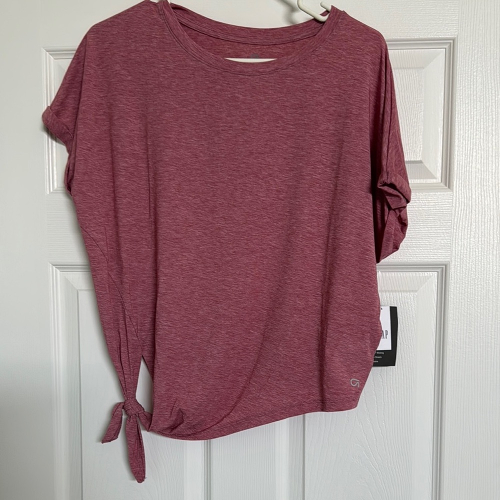 GAP Red Dolman Sleeve Tie Front T-Shirt